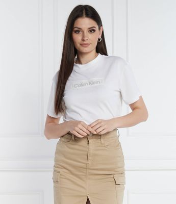 Calvin Klein - Bluzka damska na wiosnę ze sklepu: Gomez Fashion Store w kategorii: Bluzki damskie - zdjęcie 874714-BD9-10338_CK242W000047257