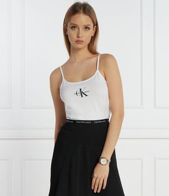 Bluzka damska na lato Calvin Klein Jeans ze sklepu: Gomez Fashion Store w kategorii: Bluzki damskie - zdjęcie 874714-BD9-10338_CJ242W000079210