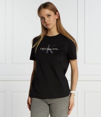 Calvin Klein Jeans - Bluzka damska w stylu młodzieżowym ze sklepu: Gomez Fashion Store w kategorii: Bluzki damskie - zdjęcie 874714-BD9-10338_CJ242W000086A81