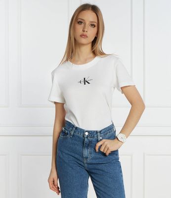 Bluzka damska na wiosnę casual Calvin Klein Jeans ze sklepu: Gomez Fashion Store w kategorii: Bluzki damskie - zdjęcie 874714-BD9-10338_CJ242W000089210
