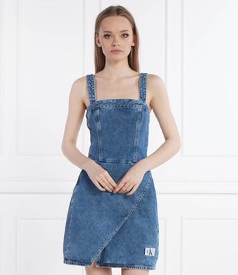 Sukienka trapezowa Calvin Klein Jeans ze sklepu: Gomez Fashion Store w kategorii: Sukienki - zdjęcie 874714-BD9-10338_CJ242W000114195