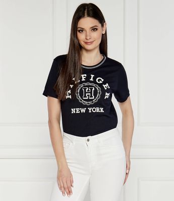 Tommy Hilfiger - Bluzka damska w stylu młodzieżowym ze sklepu: Gomez Fashion Store w kategorii: Bluzki damskie - zdjęcie 874714-BD9-10338_TH242W000189F23