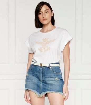Bluzka damska wiosenna Aeronautica Militare ze sklepu: Gomez Fashion Store w kategorii: Bluzki damskie - zdjęcie 874714-BD9-10338_AM242W000008243