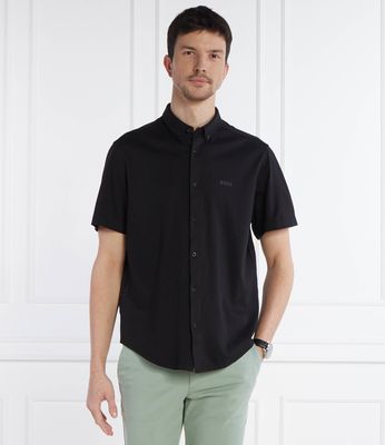 Koszula męska wiosenna z klasycznym kołnierzykiem BOSS GREEN ze sklepu: Gomez Fashion Store w kategorii: Koszule męskie - zdjęcie 874714-BD9-10338_BG242M000004002