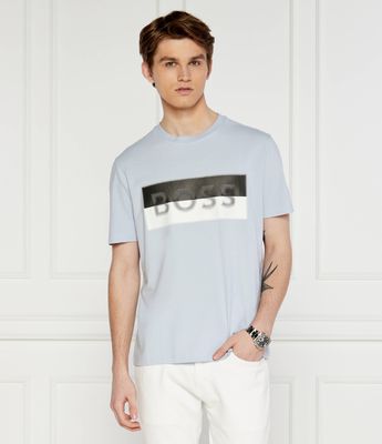 T-shirt męski na wiosnę BOSS GREEN ze sklepu: Gomez Fashion Store w kategorii: T-shirty męskie - zdjęcie 874714-BD9-10338_BG242M000039527
