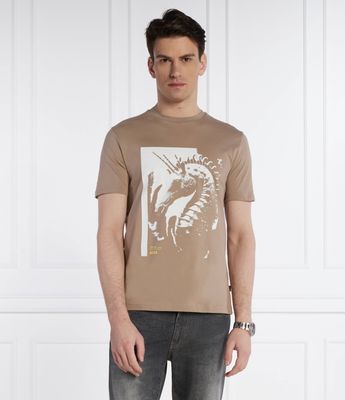 T-shirt męski wiosenny BOSS ORANGE ze sklepu: Gomez Fashion Store w kategorii: T-shirty męskie - zdjęcie 874714-BD9-10338_BO242M000068246