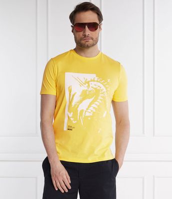 T-shirt męski na wiosnę BOSS ORANGE ze sklepu: Gomez Fashion Store w kategorii: T-shirty męskie - zdjęcie 874714-BD9-10338_BO242M000068737
