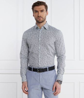 Koszula męska z klasycznym kołnierzykiem BOSS BLACK ze sklepu: Gomez Fashion Store w kategorii: Koszule męskie - zdjęcie 874714-BD9-10338_BB242M000027410
