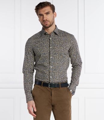 BOSS BLACK - Koszula męska z klasycznym kołnierzykiem ze sklepu: Gomez Fashion Store w kategorii: Koszule męskie - zdjęcie 874714-BD9-10338_BB242M000027705