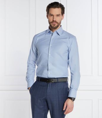 BOSS BLACK - Koszula męska na wiosnę z klasycznym kołnierzykiem ze sklepu: Gomez Fashion Store w kategorii: Koszule męskie - zdjęcie 874714-BD9-10338_BB242M000029450