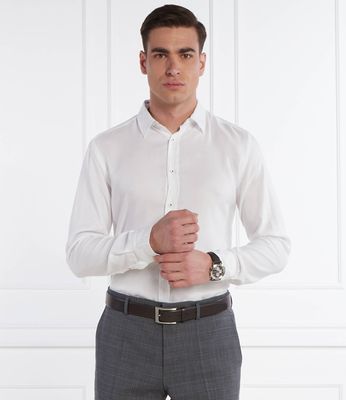 Koszula męska na wiosnę BOSS BLACK ze sklepu: Gomez Fashion Store w kategorii: Koszule męskie - zdjęcie 874714-BD9-10338_BB242M000070100