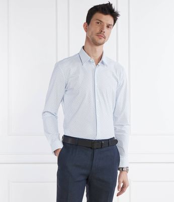 Koszula męska z klasycznym kołnierzykiem BOSS BLACK ze sklepu: Gomez Fashion Store w kategorii: Koszule męskie - zdjęcie 874714-BD9-10338_BB242M000074100