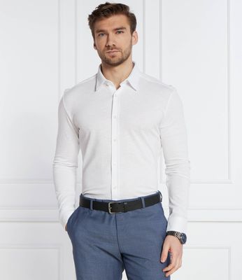 Koszula męska z klasycznym kołnierzykiem BOSS BLACK ze sklepu: Gomez Fashion Store w kategorii: Koszule męskie - zdjęcie 874714-BD9-10338_BB242M000076100