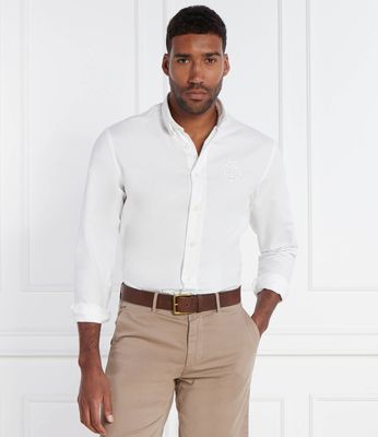 BOSS BLACK - Koszula męska z klasycznym kołnierzykiem elegancka ze sklepu: Gomez Fashion Store w kategorii: Koszule męskie - zdjęcie 874714-BD9-10338_BB242M000080100