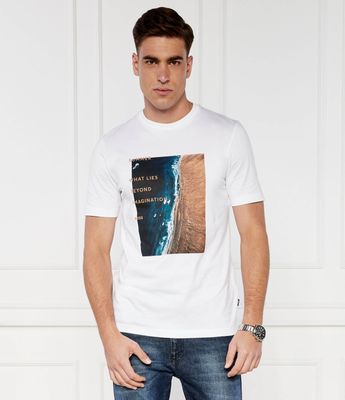 T-shirt męski BOSS BLACK ze sklepu: Gomez Fashion Store w kategorii: T-shirty męskie - zdjęcie 874714-BD9-10338_BB242M000127100
