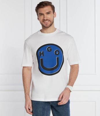 T-shirt męski na wiosnę w stylu młodzieżowym Hugo Blue ze sklepu: Gomez Fashion Store w kategorii: T-shirty męskie - zdjęcie 874714-BD9-10338_BJ242M000027100
