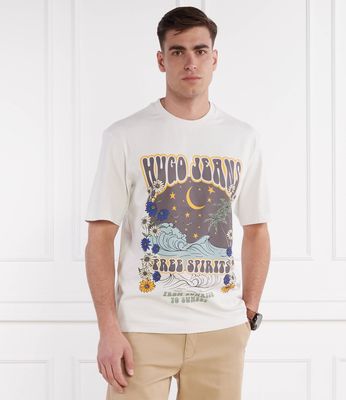 Hugo Blue - T-shirt męski ze sklepu: Gomez Fashion Store w kategorii: T-shirty męskie - zdjęcie 874714-BD9-10338_BJ242M000028121