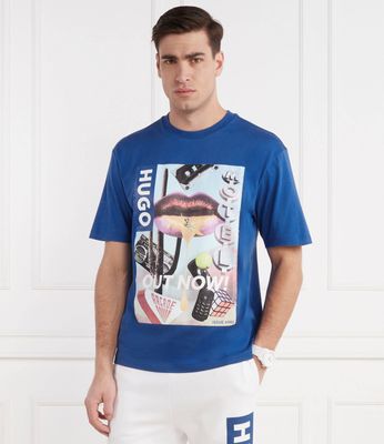T-shirt męski na wiosnę Hugo Blue ze sklepu: Gomez Fashion Store w kategorii: T-shirty męskie - zdjęcie 874714-BD9-10338_BJ242M000032493