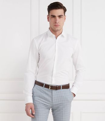 Koszula męska na wiosnę elegancka HUGO ze sklepu: Gomez Fashion Store w kategorii: Koszule męskie - zdjęcie 874714-BD9-10338_BU242M000069199