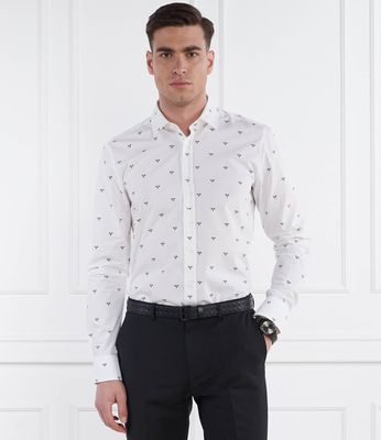 Koszula męska z klasycznym kołnierzykiem na wiosnę HUGO ze sklepu: Gomez Fashion Store w kategorii: Koszule męskie - zdjęcie 874714-BD9-10338_BU242M000070199
