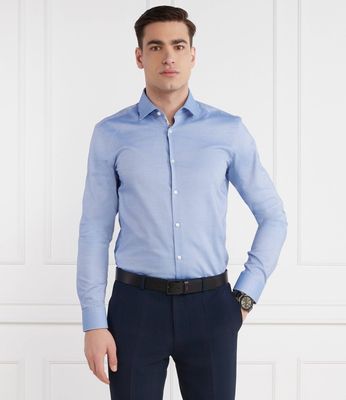 Koszula męska z klasycznym kołnierzykiem HUGO ze sklepu: Gomez Fashion Store w kategorii: Koszule męskie - zdjęcie 874714-BD9-10338_BU242M000072459