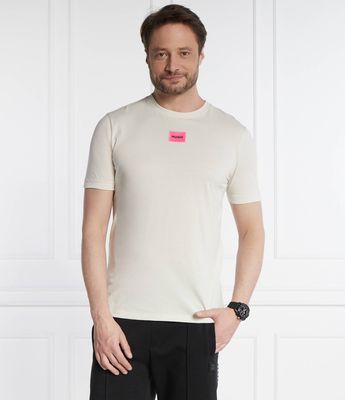 T-shirt męski na wiosnę casual HUGO ze sklepu: Gomez Fashion Store w kategorii: T-shirty męskie - zdjęcie 874714-BD9-10338_BU242M000147121