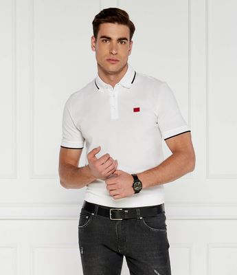 T-shirt męski casual HUGO ze sklepu: Gomez Fashion Store w kategorii: T-shirty męskie - zdjęcie 874714-BD9-10338_BU242M000158120
