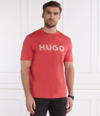 HUGO - T-shirt męski w stylu młodzieżowym ze sklepu: Gomez Fashion Store w kategorii: T-shirty męskie - zdjęcie 874714-BD9-10338_BU242M000166612
