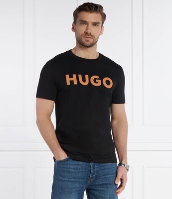 HUGO - T-shirt męski wiosenny ze sklepu: Gomez Fashion Store w kategorii: T-shirty męskie - zdjęcie 874714-BD9-10338_BU242M000185001