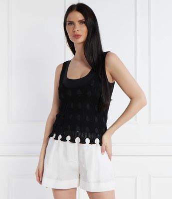 Pinko - Bluzka damska na lato ze sklepu: Gomez Fashion Store w kategorii: Bluzki damskie - zdjęcie 874714-BD9-10338_PI242W000053099