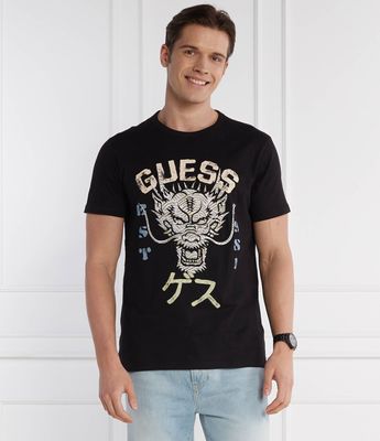 Guess - T-shirt męski na wiosnę ze sklepu: Gomez Fashion Store w kategorii: T-shirty męskie - zdjęcie 874714-BD9-10338_GJ242M000038058