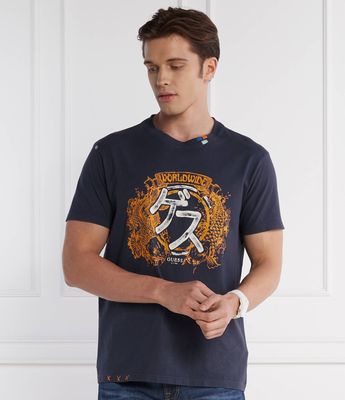 Guess - T-shirt męski ze sklepu: Gomez Fashion Store w kategorii: T-shirty męskie - zdjęcie 874714-BD9-10338_GJ242M000039B07