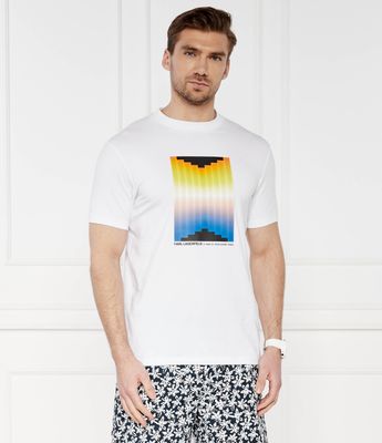 T-shirt męski w stylu młodzieżowym Karl Lagerfeld ze sklepu: Gomez Fashion Store w kategorii: T-shirty męskie - zdjęcie 874714-BD9-10338_KL242M000126007