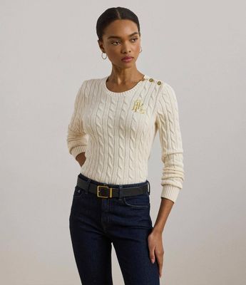 Sweter damski na zimę casual LAUREN RALPH LAUREN ze sklepu: Gomez Fashion Store w kategorii: Swetry damskie - zdjęcie 874714-BD9-10338_RL242W000071HW9