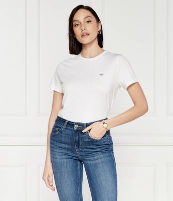 Bluzka damska casualowa na wiosnę Gant ze sklepu: Gomez Fashion Store w kategorii: Bluzki damskie - zdjęcie 874714-BD9-10338_GA242W000005110