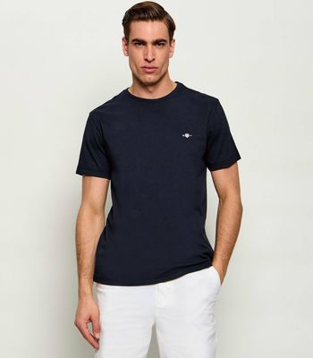 T-shirt męski na lato Gant ze sklepu: Gomez Fashion Store w kategorii: T-shirty męskie - zdjęcie 874714-BD9-10338_GA242M000017005