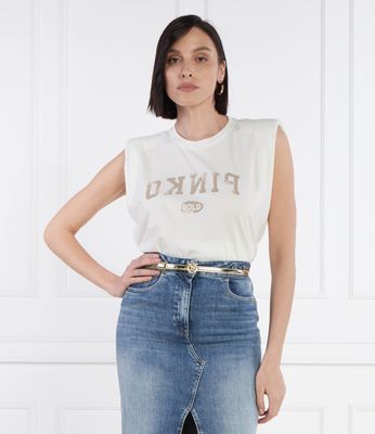 Bluzka damska wiosenna młodzieżowa Pinko ze sklepu: Gomez Fashion Store w kategorii: Bluzki damskie - zdjęcie 874714-BD9-10338_PI242W000092106