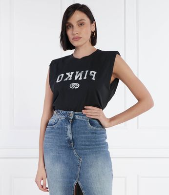 Bluzka damska w stylu młodzieżowym na wiosnę Pinko ze sklepu: Gomez Fashion Store w kategorii: Bluzki damskie - zdjęcie 874714-BD9-10338_PI242W000092099