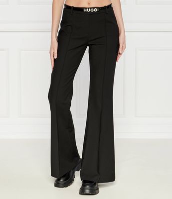 Spodnie damskie retro na jesień HUGO ze sklepu: Gomez Fashion Store w kategorii: Spodnie damskie - zdjęcie 874714-BD9-10338_BU244W000014001