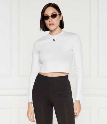 Bluzka damska jesienna HUGO ze sklepu: Gomez Fashion Store w kategorii: Bluzki damskie - zdjęcie 874714-BD9-10338_BU244W000051100