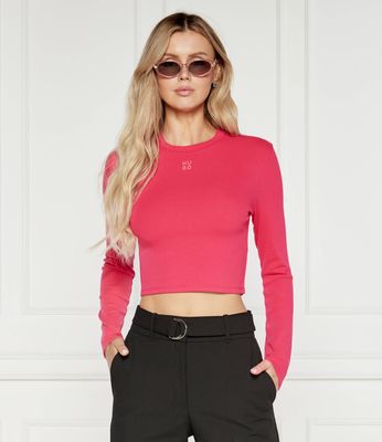 Bluzka damska jesienna HUGO ze sklepu: Gomez Fashion Store w kategorii: Bluzki damskie - zdjęcie 874714-BD9-10338_BU244W000051672