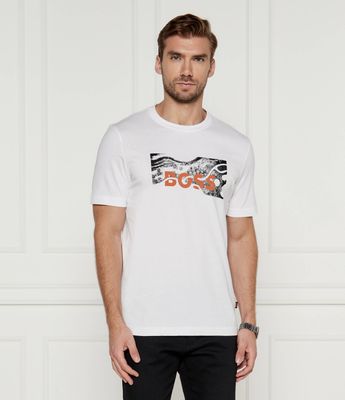 T-shirt męski w stylu młodzieżowym BOSS ORANGE ze sklepu: Gomez Fashion Store w kategorii: T-shirty męskie - zdjęcie 874714-BD9-10338_BO244M000059100