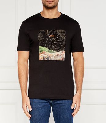 T-shirt męski na wiosnę BOSS ORANGE ze sklepu: Gomez Fashion Store w kategorii: T-shirty męskie - zdjęcie 874714-BD9-10338_BO244M000061001