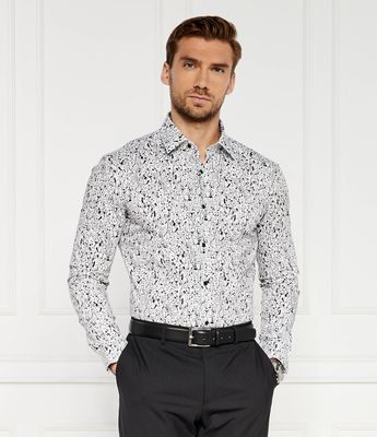 Koszula męska na wiosnę BOSS BLACK ze sklepu: Gomez Fashion Store w kategorii: Koszule męskie - zdjęcie 874714-BD9-10338_BB244M000099100