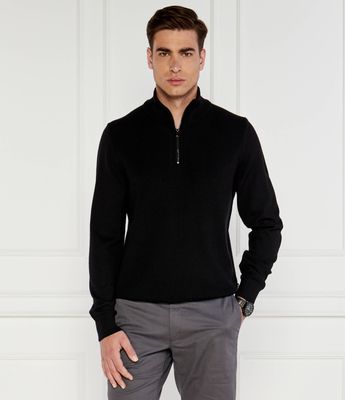 BOSS BLACK - Sweter męski zimowy ze sklepu: Gomez Fashion Store w kategorii: Swetry męskie - zdjęcie 874714-BD9-10338_BB244M000195001