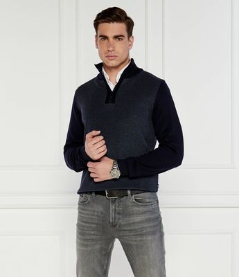 Sweter męski casualowy BOSS BLACK ze sklepu: Gomez Fashion Store w kategorii: Swetry męskie - zdjęcie 874714-BD9-10338_BB244M000195404
