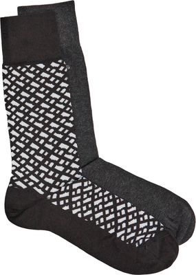 Skarpetki damskie w abstrakcyjnym wzorze casualowe BOSS BLACK ze sklepu: Gomez Fashion Store w kategorii: Skarpetki damskie - zdjęcie 874714-BD9-10338_BW244M000073002
