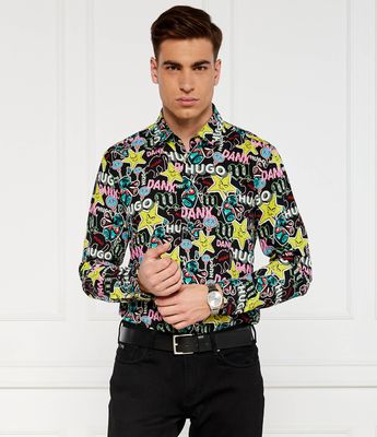 Koszula męska na jesień w stylu młodzieżowym HUGO ze sklepu: Gomez Fashion Store w kategorii: Koszule męskie - zdjęcie 874714-BD9-10338_BU244M000030001