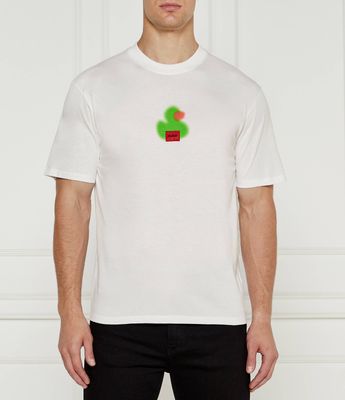 HUGO - T-shirt męski na wiosnę ze sklepu: Gomez Fashion Store w kategorii: T-shirty męskie - zdjęcie 874714-BD9-10338_BU244M000091100