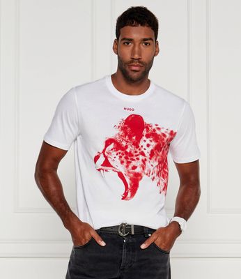 T-shirt męski na wiosnę HUGO ze sklepu: Gomez Fashion Store w kategorii: T-shirty męskie - zdjęcie 874714-BD9-10338_BU244M000092100